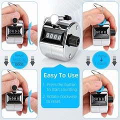 Hand Metal Tally Clicker Counter 4 Digit Nylon Clicker Counter Machine