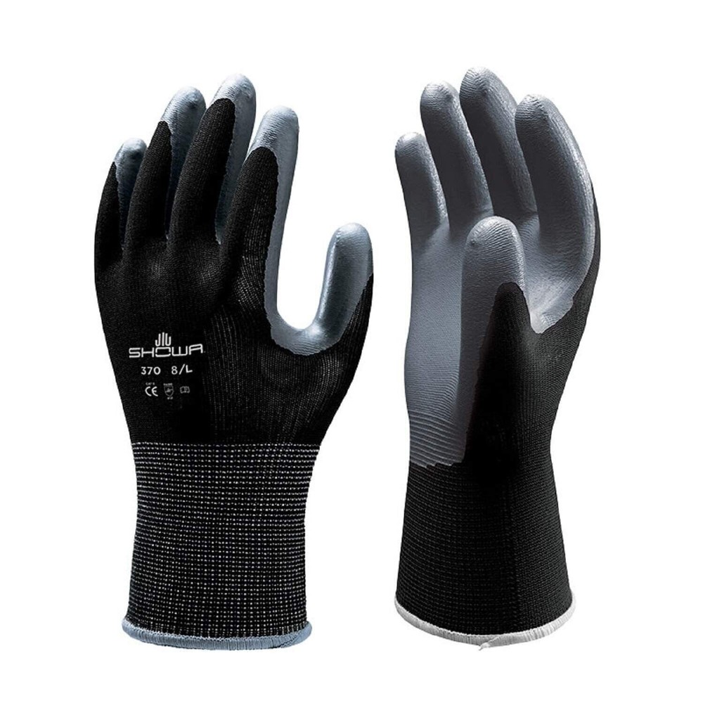 Showa Atlas 370B Black Work Gloves with Nitrile Coating (144 Pair Case/12 Dozen)