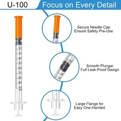 1ml 30G 5/16″ 8mm Lab Supplies, Disposable Individual Packaging – 25Pcs