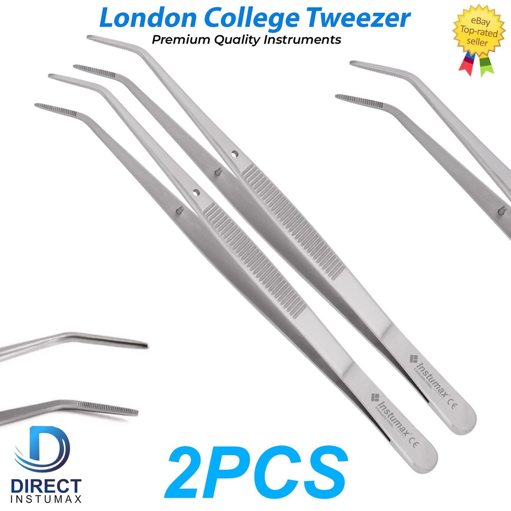 Curved Tip Tweezers College Bent Tip Tweezer Jewelry Hobby Crafts Parts Handling