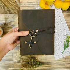 5×7 in Handmade Leather Key Journal Blank Paper best gift for Unisex