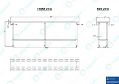 18 in. x 96 in. Stainless Steel Table