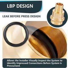 Plumbing Fittings 1/2/Press X 1/2/Pex Copper and PEX Crimp Coupling Adapter 5…