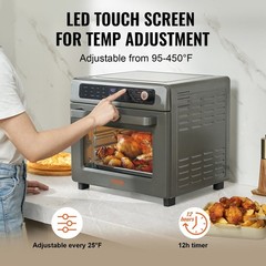25L 1700W 12-in-1 convection oven with grill & pizza pan, fits 12 slices