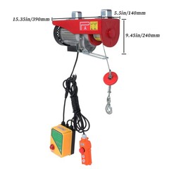 1320lbs Electric Hoist 110V 1150W Crane Winch 328ft Wireless & 14ft Wired Remote