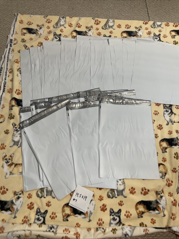 X25 14.5×19 WHITE POLY MAILERS SHIPPING ENVELOPES BAGS