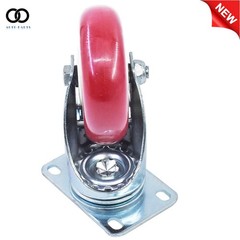 4Pcs 4 Inches Caster Wheels Locking Casters with Brake Swivel Plate Castors