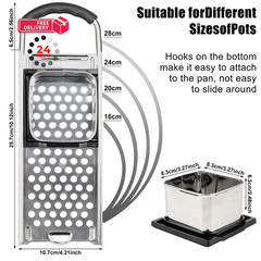 Premium Grade Stainless Steel Spaetzle Maker with Comfort 11 x 33cm, Sliver