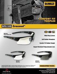DeWalt CROSSCUT INDOOR OUTDOOR Safety Glasses UV Sport Work Eyewear ANSI Z87+