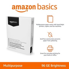 Multipurpose Copy Printer Paper 8.5×11 20lb 96 Bright White 500 Sheets Ream