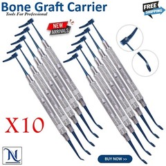 X10 Dental Bone Graft Instruments Implant Surgery Plugger Condenser Carrier