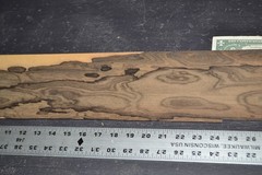 Ziricote Raw Wood Veneer Sheet 5 x 45 inches 1/42nd 42083-52