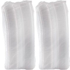 Dart CH8DEF 8 oz PET Tamper Evident Clear Hinged Deli Containers SafeSeal 200/CS