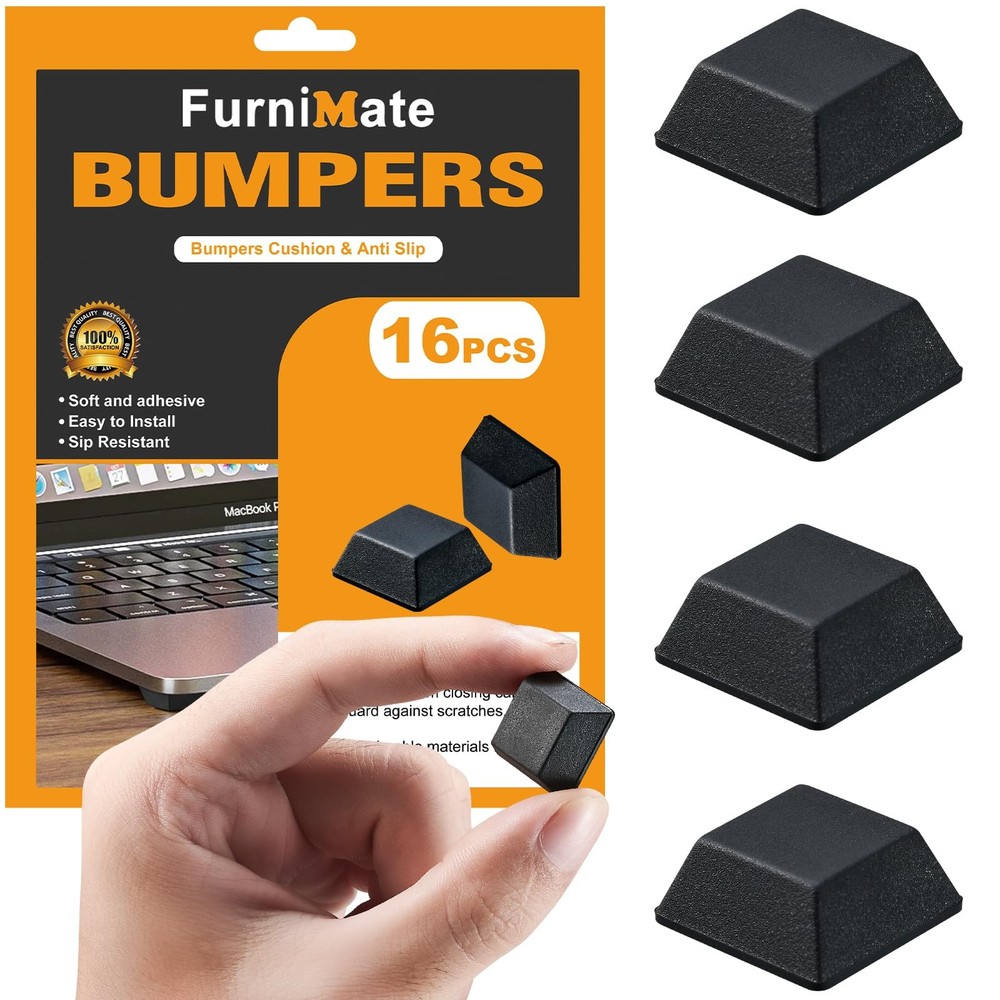 Rubber Feet for Electronics, Adhesive Black, Bumpers
