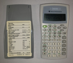 Texas Instruments TI-30X IIB Scientific Calculator Gray & White w/ Cover Tested