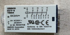 Omron H3Y-4 24VDC 0 to 1 Second ON Delay Timer Relay 4PDT