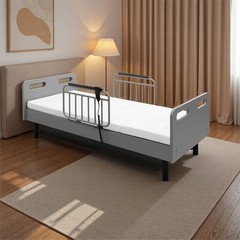 Electric Adjustable Hospital Bed for Home Use w/Wired Remote Control Memory Foam