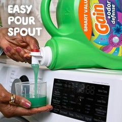 Gain + Odor Defense Liquid Laundry Detergent, Super Fresh Blast Scent, 107 Loads