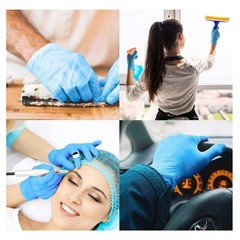 Basic Medical Synmax Vinyl Exam Gloves – Latex-Free & Powder-Free – Large,