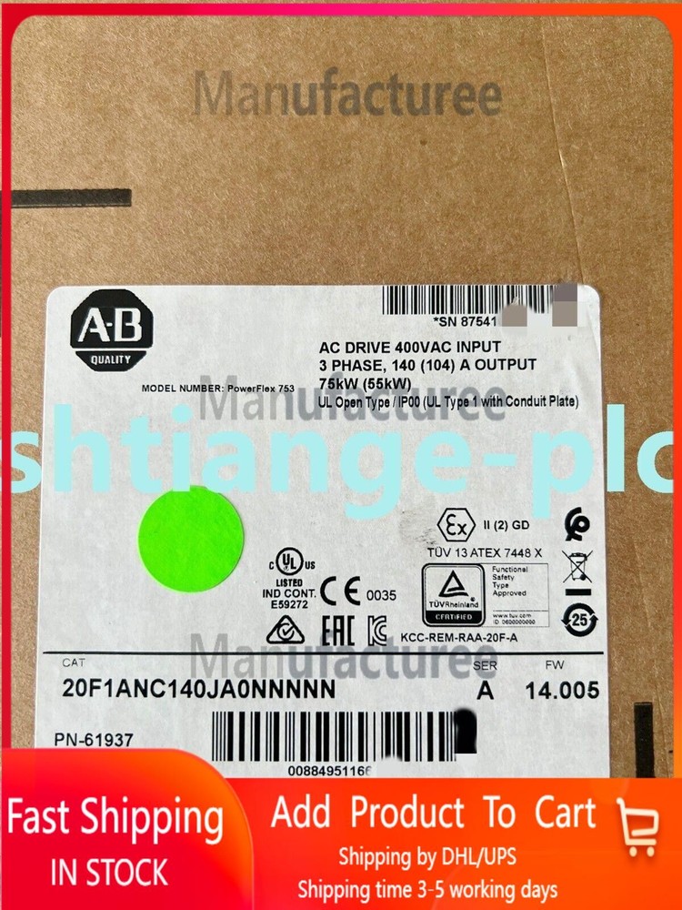 NEW 20F1ANC140JA0NNNNN PowerFlex Air Cooled 753 AC Drive US Free Tax