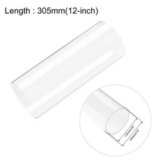 Clear Rigid Acrylic Pipe 115mm ID x 120mm OD x 305mm, 2.5mm Wall Tube