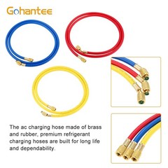 AC Charging Hose Set 60‘’ 1/4” SAE 800 PSI for HVAC Air Condition Refrigerant