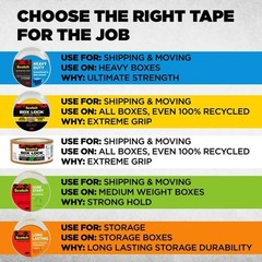 1.88 in. x 66.7 ft. Heavy Duty Shipping Packaging Tape (6-Pack with Dispenser)