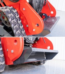 Track EPA 23HP 739cc Mini Skid Steer Bucket & Mower & Fork 3-Pumps Self Leveling