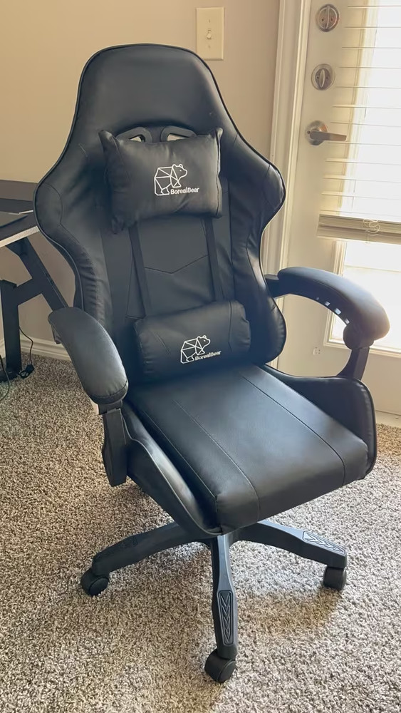 Borealbear Gaming Chair, 360° Free Rotation, Ergonomic Design for Both Sitting
