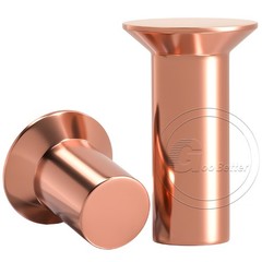 Solid Copper Countersunk Head Rivets 2mm 2.5mm 3mm 4mm 5mm 6mm 8mm DIN 661