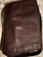 Vintage Franklin Covey Nappa Leather Planner Binder; Brown