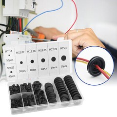 170PCS Rubber Grommet Firewall Hole Plug Electrical Wiring Gasket Assortment Kit