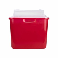Medegen Sharps Container, Red 10.5″ X 3.5″ X 10.5″, Horizontal Entry, 3 Count