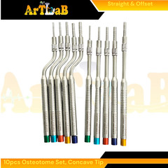 10 Count | Implant Chisel Bone Osteotomes, 2.6mm to 5mm Diameter, Premium