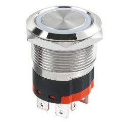 16/19/22/25mm LED Push Button Switch Momentary Latching On/Off Waterproof Metal