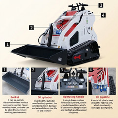 Mini Skid Steer Track Loader B&S Gas Engine with 2 Attachments USA Stock