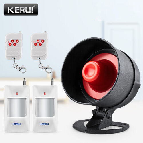 Wireless Loud Alarm Siren Burglar Horn Home Alarm System with Motion Detector