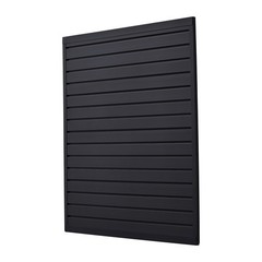 4 x 4 ft Slat Wall Paneling PVC Black Garage Slatwall with Modular Design