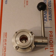 1” Sanitary Butterfly Valve with Pull Handle Stainless Steel