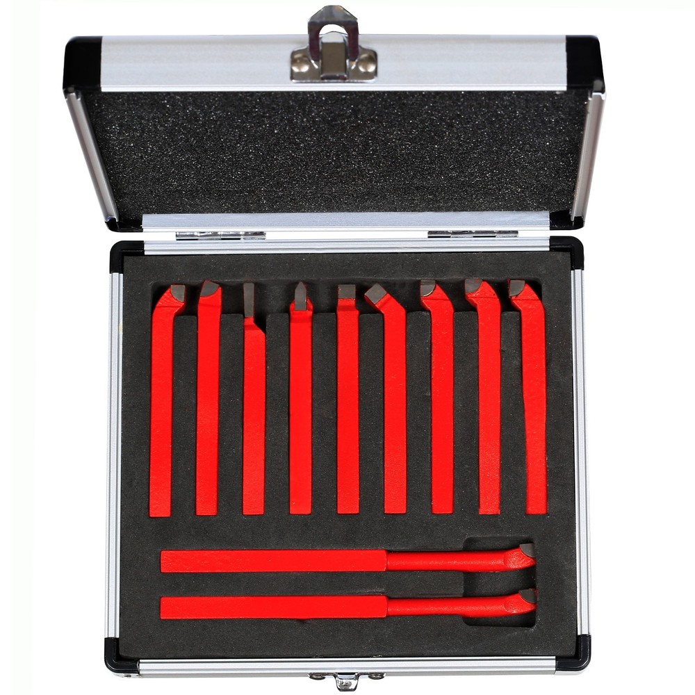 11 PCS 5/16“ CARBIDE TIP TIPPED CUTTER TOOL BIT CUTTING SET METAL LATHE TOOLING