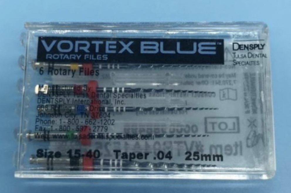 1 pk 25mm .04 Asst Vortex Blue Rotary Files Dentsply Tulsa Dental Root Canal