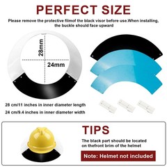 Hard Hat Sun Visors with MSA V-Gard Shade Full Brim Attachment, 697410 Standa…