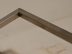 Lot of 2 Unbranded steel display racks, 28 x 16 x 5 in, 3 tiers 14.5×7.5 in each