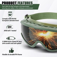 Welding Goggles Welding Safety Glasses Shade 5 IR Lens Cutting Torch Goggles Bra