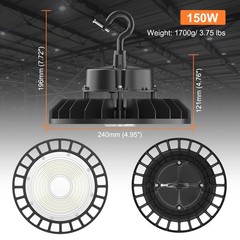 Led UFO High Bay Lights 150W Industrial Commercial Warehouse Lighting Fixtures