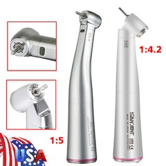 Dental 1:1 1:5 1:4.2 LED Fiber Optic Contra Angle Increasing Handpiece NSK Style