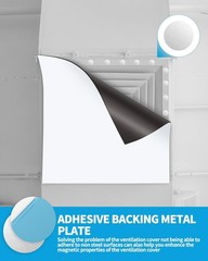 Adhesive Metal Plates 50 Pack for Magnets, Round Thin Steel Sheets