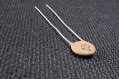 Matsushita Ceramic Disc Capacitor 0.047uF 47nF 25V 9.7mm Dia Tan Vintage NOS
