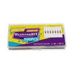 50 Values 1/4W 0 Ohm to 10M Ohm 5 Carbon Film Resistor Assortment Kit Common