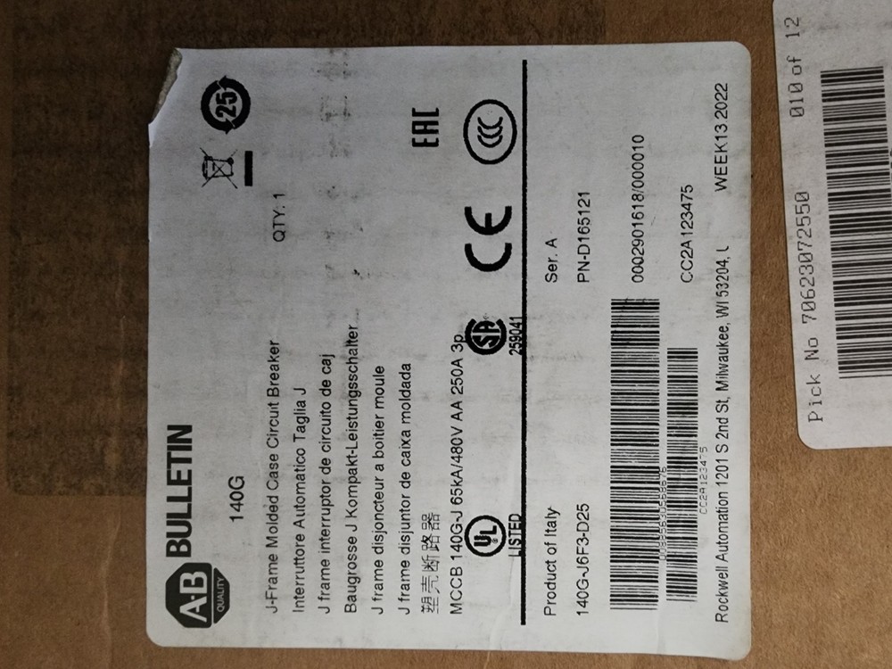 140G-J6F3-D25 NEW AB Circuit breaker Spot Goods 140GJ6F3D25